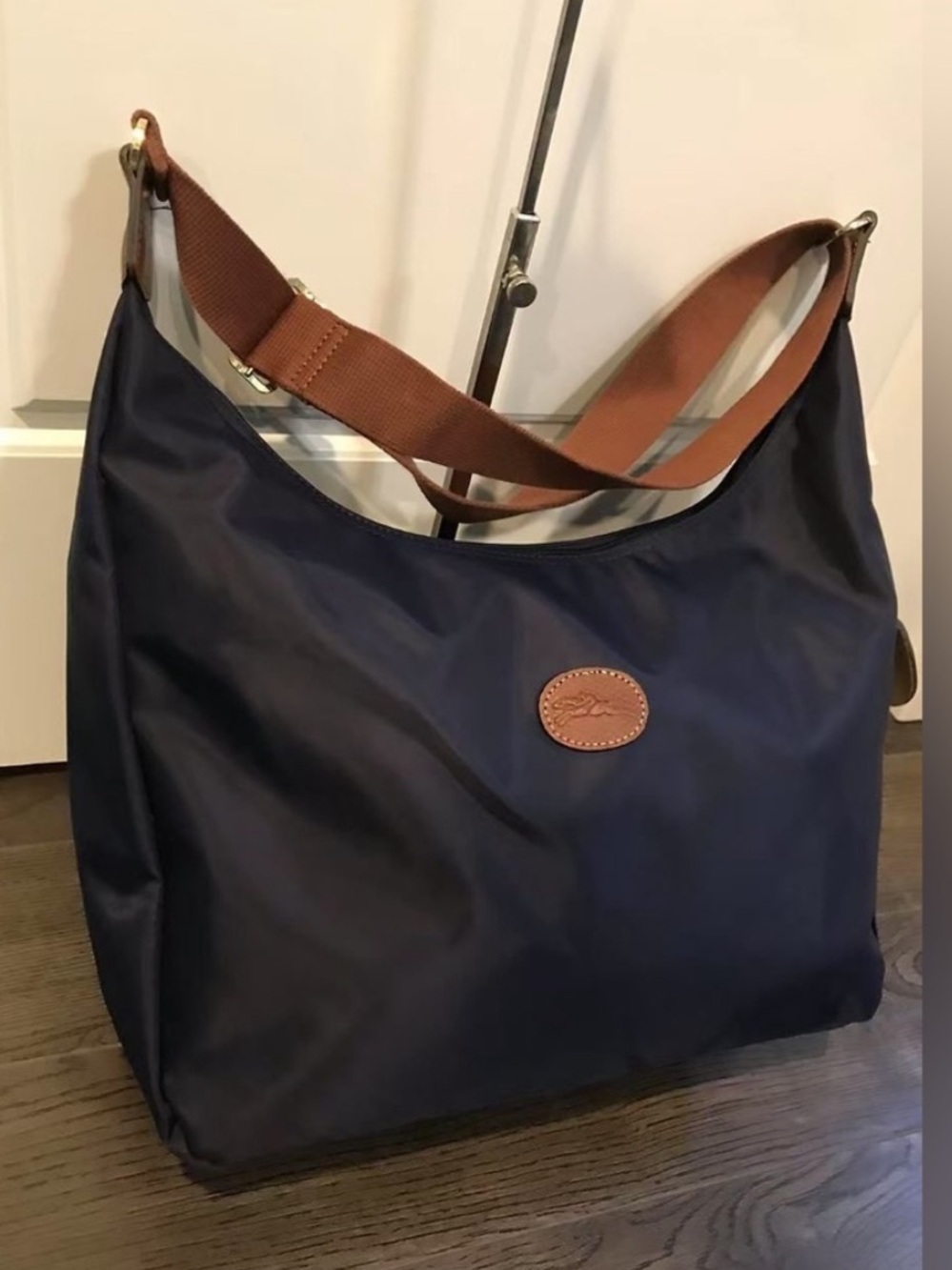 LONGCHAMP Le Pliage Black Nylon Hobo Shoulder bag